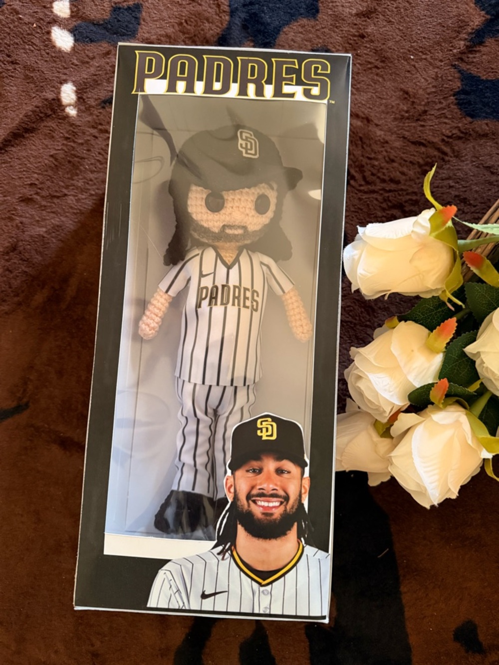 San Diego Padres Fernando Tatís Jr. Handmade crochet Player Doll -